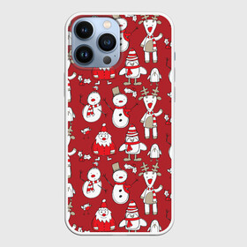 Чехол для iPhone 13 Pro Max с принтом Новый год ,  |  | дед мороз | новогодний олень | новый год | олень | пингвин | подарок на новый год | снеговик