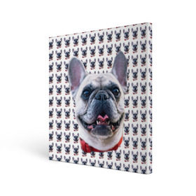 Холст квадратный с принтом Французский бульдог , 100% ПВХ |  | Тематика изображения на принте: бульдог | бульдожка | пес | песик | собака | французский бульдог