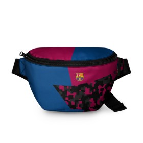 Поясная сумка 3D с принтом FC Barca 2018 Creative uniform , 100% полиэстер | плотная ткань, ремень с регулируемой длиной, внутри несколько карманов для мелочей, основное отделение и карман с обратной стороны сумки застегиваются на молнию | fc | fc barcelona | fcb | барселона | спорт | спортивные | фк | футбол | футбольный клуб