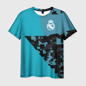 Мужская футболка 3D с принтом Real Madrid 2018 Sportwear , 100% полиэфир | прямой крой, круглый вырез горловины, длина до линии бедер | Тематика изображения на принте: 
