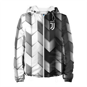 Женская куртка 3D с принтом Juventus 2018 Geometry Sport , ткань верха — 100% полиэстер, подклад — флис | прямой крой, подол и капюшон оформлены резинкой с фиксаторами, два кармана без застежек по бокам, один большой потайной карман на груди. Карман на груди застегивается на липучку | Тематика изображения на принте: fc | juventus | спорт | спортивные | фк | футбол | футбольный клуб | ювентус