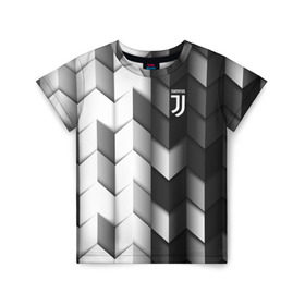 Детская футболка 3D с принтом Juventus 2018 Geometry Sport , 100% гипоаллергенный полиэфир | прямой крой, круглый вырез горловины, длина до линии бедер, чуть спущенное плечо, ткань немного тянется | fc | juventus | спорт | спортивные | фк | футбол | футбольный клуб | ювентус