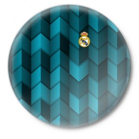Значок с принтом Real Madrid 2018 Sport ,  металл | круглая форма, металлическая застежка в виде булавки | 