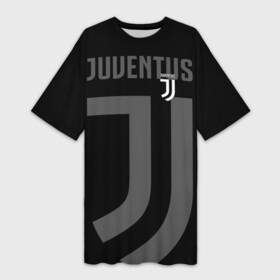 Платье-футболка 3D с принтом Juventus 2018 Original ,  |  | fc | juventus | спорт | спортивные | фк | футбол | футбольный клуб | ювентус