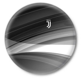 Значок с принтом Juventus 2018 Original ,  металл | круглая форма, металлическая застежка в виде булавки | fc | juventus | спорт | спортивные | фк | футбол | футбольный клуб | ювентус