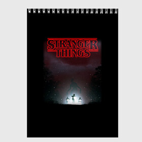 Скетчбук с принтом Stranger Things Демогоргон , 100% бумага
 | 48 листов, плотность листов — 100 г/м2, плотность картонной обложки — 250 г/м2. Листы скреплены сверху удобной пружинной спиралью | stranger things | очень странные дела