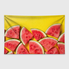 Флаг-баннер с принтом арбуз , 100% полиэстер | размер 67 х 109 см, плотность ткани — 95 г/м2; по краям флага есть четыре люверса для крепления | berry | food | fruit | health | rest | summer | vegan | vegetarianism | vitamins | watermelon | арбуз | веган | вегетарианство | витамины | еда | здоровье | лето | отдых | фрукты | ягода