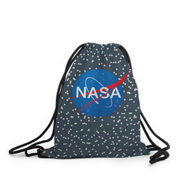 Рюкзак-мешок 3D с принтом NASA , 100% полиэстер | плотность ткани — 200 г/м2, размер — 35 х 45 см; лямки — толстые шнурки, застежка на шнуровке, без карманов и подкладки | Тематика изображения на принте: nasa | star | звезды | космос | наса