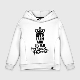 Детское худи Oversize хлопок с принтом Keep calm and listen MCR , френч-терри — 70% хлопок, 30% полиэстер. Мягкий теплый начес внутри —100% хлопок | боковые карманы, эластичные манжеты и нижняя кромка, капюшон на магнитной кнопке | gerard way | mcr | my chemical romance | альтернативный | группа | джерард уэй | май кемикал романс | мкр | мой химический роман | мхр | мцр | панк | поп | поппанк | рок | рэй торо