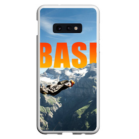 Чехол для Samsung S10E с принтом base jumping , Силикон | Область печати: задняя сторона чехла, без боковых панелей | adrenaline | b.a.s.e. | base jumping | danger | extreme | freedom | height | jump | parachute | risk | skydive | адреналин | бейс | бейсджампинг | высота | парашют | прыжок | риск | свобода | экстрим