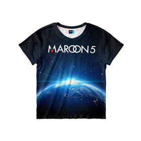 Детская футболка 3D с принтом Maroon 5 , 100% гипоаллергенный полиэфир | прямой крой, круглый вырез горловины, длина до линии бедер, чуть спущенное плечо, ткань немного тянется | Тематика изображения на принте: adam | levine | maroon 5 | адам | левин | марун 5