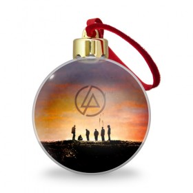 Ёлочный шар с принтом Linkin Park , Пластик | Диаметр: 77 мм | chester bennington | linkin park | беннингтон честер | линкин парк