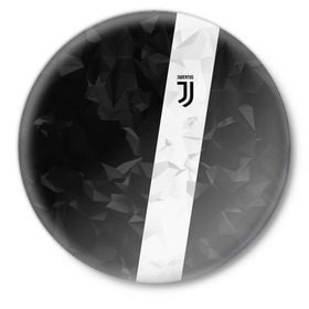 Значок с принтом Juventus 2018 Line ,  металл | круглая форма, металлическая застежка в виде булавки | Тематика изображения на принте: fc | juventus | спорт | спортивные | фк | футбол | футбольный клуб | ювентус