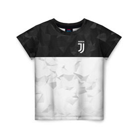 Детская футболка 3D с принтом Juventus 2018 Black and White , 100% гипоаллергенный полиэфир | прямой крой, круглый вырез горловины, длина до линии бедер, чуть спущенное плечо, ткань немного тянется | fc | juventus | спорт | спортивные | фк | футбол | футбольный клуб | ювентус