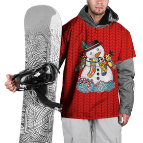 Накидка на куртку 3D с принтом Снеговик вышивка , 100% полиэстер |  | Тематика изображения на принте: new year | елка | новогодний | новогодняя вышивка | новый год | рождество | снег | снежинки