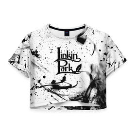 Женская футболка 3D укороченная с принтом Linkin Park , 100% полиэстер | круглая горловина, длина футболки до линии талии, рукава с отворотами | chester bennington | linkin park | беннингтон честер | линкин парк