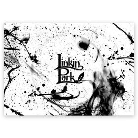 Поздравительная открытка с принтом Linkin Park , 100% бумага | плотность бумаги 280 г/м2, матовая, на обратной стороне линовка и место для марки
 | chester bennington | linkin park | беннингтон честер | линкин парк