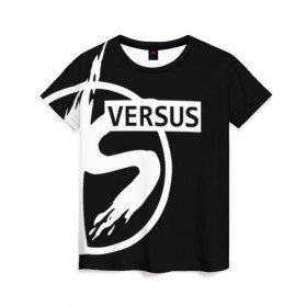 Женская футболка 3D с принтом VERSUS , 100% полиэфир ( синтетическое хлопкоподобное полотно) | прямой крой, круглый вырез горловины, длина до линии бедер | battle | versus | батл | версус