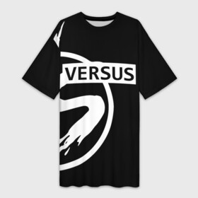 Платье-футболка 3D с принтом VERSUS ,  |  | battle | versus | батл | версус