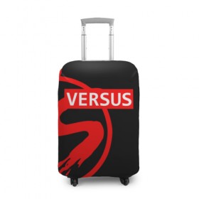 Чехол для чемодана 3D с принтом VERSUS BATTLE RED , 86% полиэфир, 14% спандекс | двустороннее нанесение принта, прорези для ручек и колес | battle | versus | батл | версус