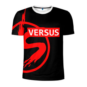 Мужская футболка 3D спортивная с принтом VERSUS BATTLE RED , 100% полиэстер с улучшенными характеристиками | приталенный силуэт, круглая горловина, широкие плечи, сужается к линии бедра | battle | versus | батл | версус