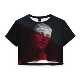 Женская футболка 3D укороченная с принтом LIL PEEP , 100% полиэстер | круглая горловина, длина футболки до линии талии, рукава с отворотами | band | cry baby | emo | lil peep | music | musician | rap | swag | группа | музыка | музыкант | нытик. | рэп | сваг | эмо