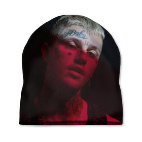 Шапка 3D с принтом LIL PEEP , 100% полиэстер | универсальный размер, печать по всей поверхности изделия | band | cry baby | emo | lil peep | music | musician | rap | swag | группа | музыка | музыкант | нытик. | рэп | сваг | эмо