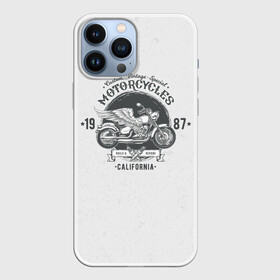 Чехол для iPhone 13 Pro Max с принтом Vintage motocycle ,  |  | Тематика изображения на принте: harley | motorbike | motorcycle | race | rider | ryder | skull | speed | байк | гонки | гонщик | мото | мотобайк | мотоцикл | райдер | скорость | харлей | череп