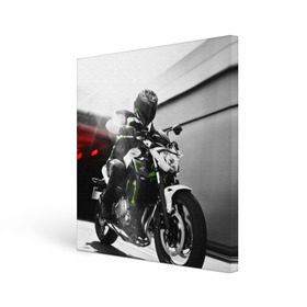 Холст квадратный с принтом Kawasaki , 100% ПВХ |  | motorbike | motorcycle | race | rider | ryder | speed | yamaha | байк | гонки | гонщик | кавасаки | мото | мотобайк | мотоцикл | райдер | скорость | ямаха