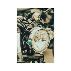 Обложка для паспорта матовая кожа с принтом Vintage motocycle , натуральная матовая кожа | размер 19,3 х 13,7 см; прозрачные пластиковые крепления | harley | motorbike | motorcycle | race | rider | ryder | speed | байк | гонки | гонщик | мото | мотобайк | мотоцикл | райдер | скорость | харлей