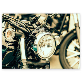 Поздравительная открытка с принтом Vintage motocycle , 100% бумага | плотность бумаги 280 г/м2, матовая, на обратной стороне линовка и место для марки
 | Тематика изображения на принте: harley | motorbike | motorcycle | race | rider | ryder | speed | байк | гонки | гонщик | мото | мотобайк | мотоцикл | райдер | скорость | харлей