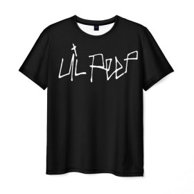 Мужская футболка 3D с принтом LiL PEEP , 100% полиэфир | прямой крой, круглый вырез горловины, длина до линии бедер | lil peep | лил пип