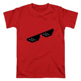 Мужская футболка хлопок с принтом Пиксельные очки , 100% хлопок | прямой крой, круглый вырез горловины, длина до линии бедер, слегка спущенное плечо. | almightyholton | deshaun holton | очки | пиксельные очки