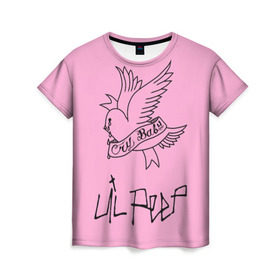 Женская футболка 3D с принтом LIL PEEP. Cry Baby , 100% полиэфир ( синтетическое хлопкоподобное полотно) | прямой крой, круглый вырез горловины, длина до линии бедер | lil peep. cry baby | лил пип