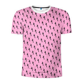 Мужская футболка 3D спортивная с принтом LiL PEEP Pattern , 100% полиэстер с улучшенными характеристиками | приталенный силуэт, круглая горловина, широкие плечи, сужается к линии бедра | Тематика изображения на принте: lil peep. cry baby | лил пип