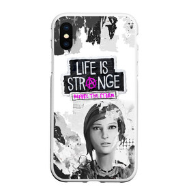 Чехол для iPhone XS Max матовый с принтом Chloe Life is Strange , Силикон | Область печати: задняя сторона чехла, без боковых панелей | before the storm | black and white | chloe | grunge | life is strange | pink | punk | гранж | розовый | хлоя | черно белое