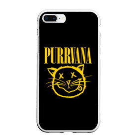 Чехол для iPhone 7Plus/8 Plus матовый с принтом Purrvana , Силикон | Область печати: задняя сторона чехла, без боковых панелей | nirvana | мурвана | нирвана