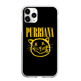Чехол для iPhone 11 Pro матовый с принтом Purrvana , Силикон |  | nirvana | мурвана | нирвана