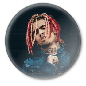 Значок с принтом Lil Pump ,  металл | круглая форма, металлическая застежка в виде булавки | Тематика изображения на принте: esketit | esskeetit | gang | lil | pump | rap | качер | лил | маленький | насос | памп | репер | рэпер | рэппер | с дредами | эшкере | эшкерее | эшкереее | эшкерееее | эщкере | эщкерее | эщкереее | эщкерееее