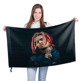 Флаг 3D с принтом Lil Pump , 100% полиэстер | плотность ткани — 95 г/м2, размер — 67 х 109 см. Принт наносится с одной стороны | esketit | esskeetit | gang | lil | pump | rap | качер | лил | маленький | насос | памп | репер | рэпер | рэппер | с дредами | эшкере | эшкерее | эшкереее | эшкерееее | эщкере | эщкерее | эщкереее | эщкерееее