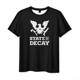 Мужская футболка 3D с принтом State of Decay , 100% полиэфир | прямой крой, круглый вырез горловины, длина до линии бедер | decay | horror | state | игра | стадия | хоррор