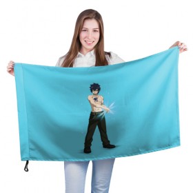Флаг 3D с принтом fairy tail , 100% полиэстер | плотность ткани — 95 г/м2, размер — 67 х 109 см. Принт наносится с одной стороны | 