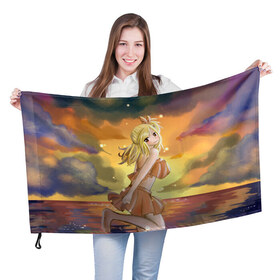 Флаг 3D с принтом fairy tail , 100% полиэстер | плотность ткани — 95 г/м2, размер — 67 х 109 см. Принт наносится с одной стороны | 