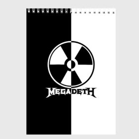 Скетчбук с принтом Megadeth , 100% бумага
 | 48 листов, плотность листов — 100 г/м2, плотность картонной обложки — 250 г/м2. Листы скреплены сверху удобной пружинной спиралью | megadet | megadeth | группа | дирк вербурен | дэвид эллефсон | дэйв мастейн | кико лоурейро | мегадет | мегадетх | метал | рок | трэш | трэшметал | тяжелый | хард | хардрок | хеви | хевиметал