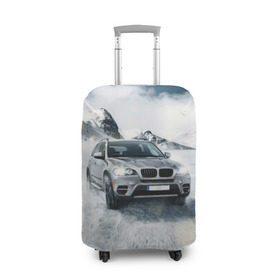 Чехол для чемодана 3D с принтом BMW X5 , 86% полиэфир, 14% спандекс | двустороннее нанесение принта, прорези для ручек и колес | auto | race | авто | автомобиль | бмв | бумер | бэха | гонки | марка | машина