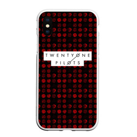 Чехол для iPhone XS Max матовый с принтом Twenty One Pilots Red , Силикон | Область печати: задняя сторона чехла, без боковых панелей | rock | t.o.p. | top | twenty one pilots | рок