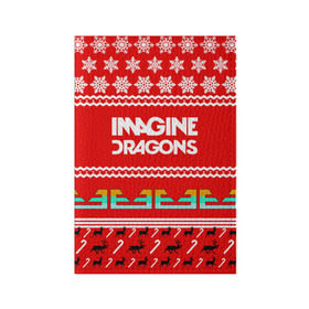 Обложка для паспорта матовая кожа с принтом Праздничный Imagine Dragons , натуральная матовая кожа | размер 19,3 х 13,7 см; прозрачные пластиковые крепления | Тематика изображения на принте: dragons | imagine | альтернативный | американская | арена | бэн макки | группа | драгонс | дэн | дэн рейнольдс | знак | имеджин | инди | индирок | красный | надпись | новогодний | новый год | поп | праздник