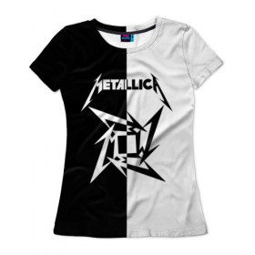 Женская футболка 3D с принтом Metallica , 100% полиэфир ( синтетическое хлопкоподобное полотно) | прямой крой, круглый вырез горловины, длина до линии бедер | metallica | группа | джеймс хэтфилд | кирк хэмметт | ларс ульрих | метал | металика | металлика | миталика | музыка | роберт трухильо | рок | трэш | трэшметал | хард | хардрок | хеви | хевиметал