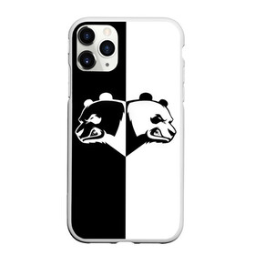 Чехол для iPhone 11 Pro матовый с принтом Панда , Силикон |  | Тематика изображения на принте: бамбук | бамбуковый медведь | белый | голова | два | животное | злость | красная книга | крутой | мишка | оскал | панда | прикольный | тату | цвета | чб | черный | ярость