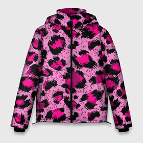 Мужская зимняя куртка 3D с принтом Розовый леопард , верх — 100% полиэстер; подкладка — 100% полиэстер; утеплитель — 100% полиэстер | длина ниже бедра, свободный силуэт Оверсайз. Есть воротник-стойка, отстегивающийся капюшон и ветрозащитная планка. 

Боковые карманы с листочкой на кнопках и внутренний карман на молнии. | гепард | леопард